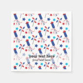 Patriottische firecrackers servet (Voorkant)