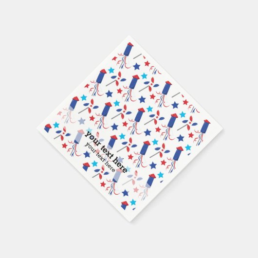 Patriottische firecrackers servet (Hoek)