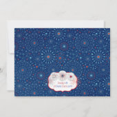 Patriottische Fireworks Baby Shower-uitnodigingen Kaart (Achterkant)
