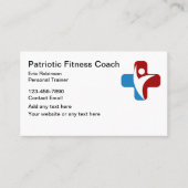 Patriottische Fitness Coach en Trainer Visitekaart Visitekaartje (Voorkant)