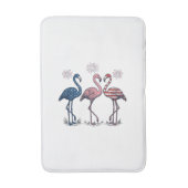 Patriottische Flamingo Trio Vintage Gravure Design Badmat (Voorkant Verticaal)