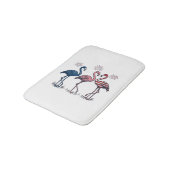 Patriottische Flamingo Trio Vintage Gravure Ontwer Badmat (Gekanteld)