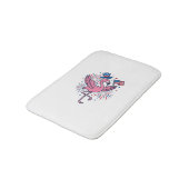Patriottische Flamingo Vuurwerk Vector Design_1 Badmat (Gekanteld)