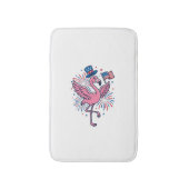 Patriottische Flamingo Vuurwerk Vector Design_1 Badmat (Voorkant Verticaal)