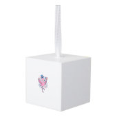 Patriottische Flamingo Vuurwerk Vector Design_1 Decoratie (Achter hoekig)