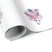 Patriottische Flamingo-Vuurwerk Vectorontwerp_1 Cadeaupapier (Rol Hoek)