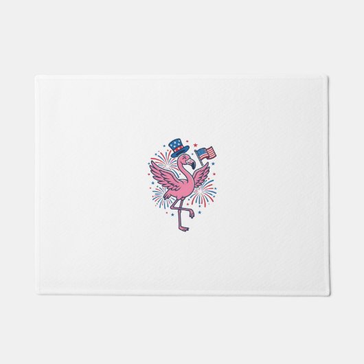 Patriottische Flamingo-Vuurwerk Vectorontwerp_1 Deurmat (Voorkant)