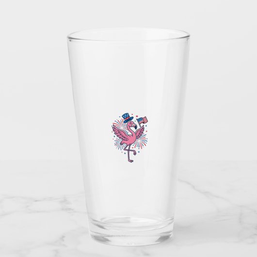 Patriottische Flamingo-Vuurwerk Vectorontwerp_1 Glas (Voorkant)