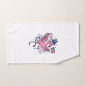 Patriottische Flamingo-Vuurwerk Vectorontwerp_1 Handdoek (Handdoek)