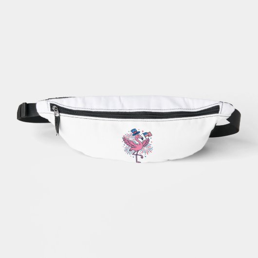 Patriottische Flamingo-Vuurwerk Vectorontwerp_1 Heuptasje (Voorkant)