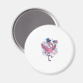 Patriottische Flamingo-Vuurwerk Vectorontwerp_1 Magneet (Voorkant / Achterkant)