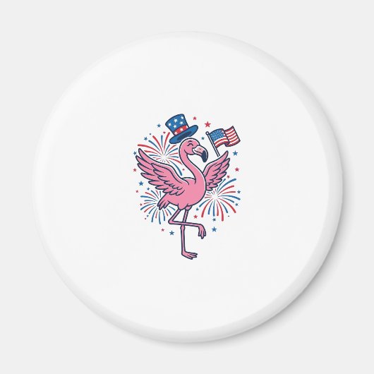 Patriottische Flamingo-Vuurwerk Vectorontwerp_1 Magneet (Voorkant)