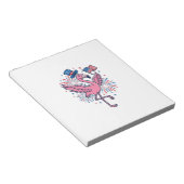 Patriottische Flamingo-Vuurwerk Vectorontwerp_1 Notitieblok (Schuin)
