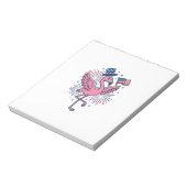 Patriottische Flamingo-Vuurwerk Vectorontwerp_1 Notitieblok (Linkerzijde)