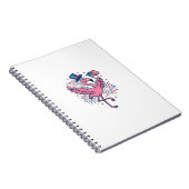 Patriottische Flamingo-Vuurwerk Vectorontwerp_1 Notitieboek (Rechterzijde)