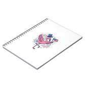 Patriottische Flamingo-Vuurwerk Vectorontwerp_1 Notitieboek (Linkerzijde)