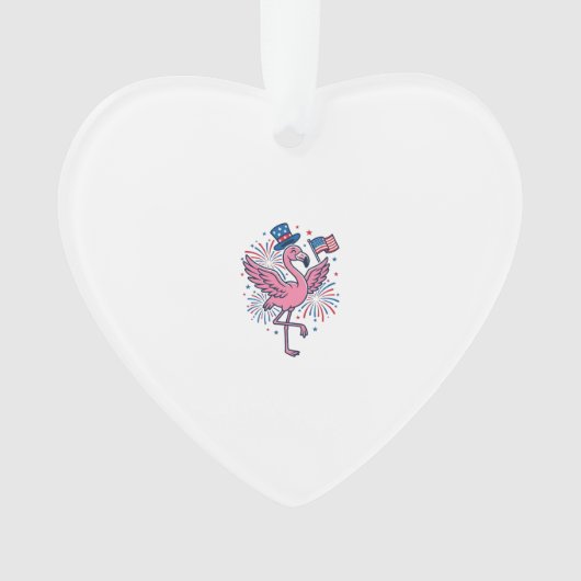 Patriottische Flamingo-Vuurwerk Vectorontwerp_1 Ornament (voorkant)