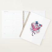 Patriottische Flamingo-Vuurwerk Vectorontwerp_1 Planner (Display)