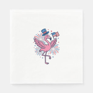 Patriottische Flamingo-Vuurwerk Vectorontwerp_1 Servet