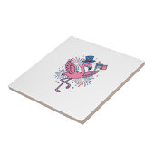 Patriottische Flamingo-Vuurwerk Vectorontwerp_1 Tegeltje (Zijkant)