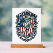 Patriottische Flea Market Picker Vector Grafische Acryl Bord (Neutraal)