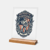 Patriottische Flea Market Picker Vector Grafische Acryl Bord (Hoek)