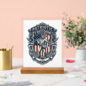 Patriottische Flea Market Picker Vector Grafische Acryl Bord (Huwelijk)