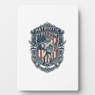 Patriottische Flea Market Picker Vector Grafische  Fotoplaat