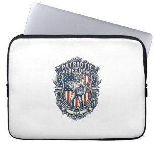 Patriottische Flea Market Picker Vector Grafische Laptop Sleeve