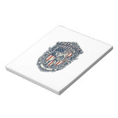 Patriottische Flea Market Picker Vector Grafische  Notitieblok (Linkerzijde)