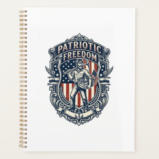 Patriottische Flea Market Picker Vector Grafische Planner (Voorkant)