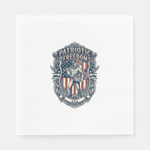 Patriottische Flea Market Picker Vector Grafische Servet