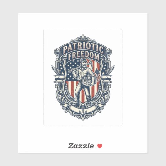 Patriottische Flea Market Picker Vector Grafische  Sticker (Vel)