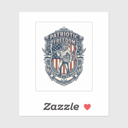 Patriottische Flea Market Picker Vector Grafische Sticker (Vel)
