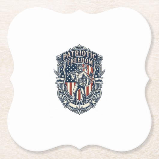 Patriottische Flea Market Picker Vector Graphic T- Kartonnen Onderzetters (Voorkant)
