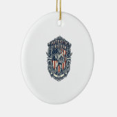 Patriottische Flea Market Picker Vector Graphic T- Keramisch Ornament (Rechts)