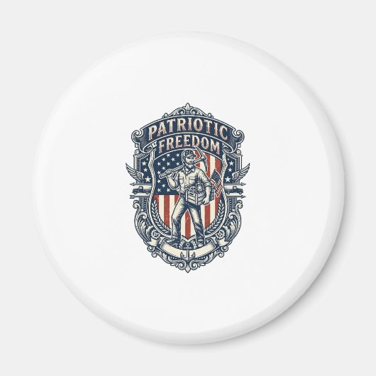 Patriottische Flea Market Picker Vector Graphic T- Magneet (Voorkant)