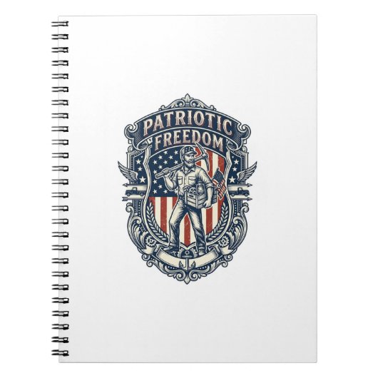 Patriottische Flea Market Picker Vector Graphic T- Notitieboek (Voorkant)