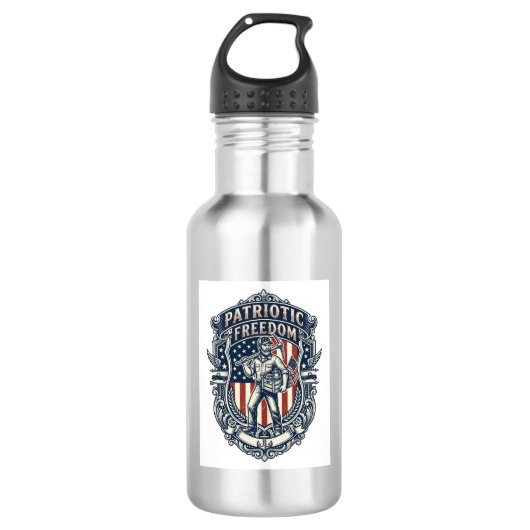 Patriottische Flea Market Picker Vector Graphic T- Waterfles (Voorkant)