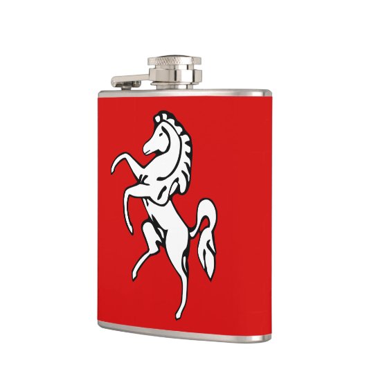 Patriottische fles met de vlag van Kent, Engeland Heupfles (Links)