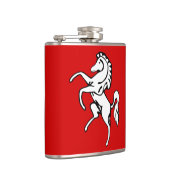 Patriottische fles met de vlag van Kent, Engeland Heupfles (Rechts)