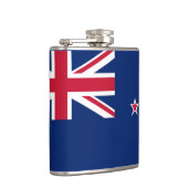 Patriottische fles met de vlag van Nieuw-Zeeland Heupfles (Rechts)