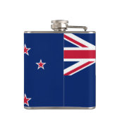 Patriottische fles met de vlag van Nieuw-Zeeland Heupfles (Achterkant)