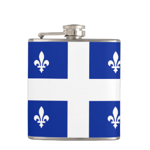 Patriottische fles met de vlag van Quebec Heupfles
