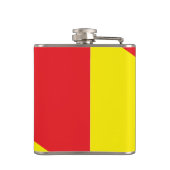 Patriottische fles met de vlag van Sicilië, Italië Heupfles (Achterkant)