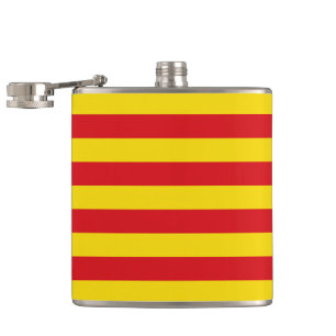 Patriottische fles met vlag van Catalonië Heupfles