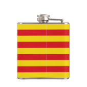 Patriottische fles met vlag van Catalonië Heupfles (Achterkant)