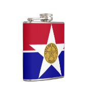 Patriottische fles met vlag van Dallas, Verenigde  Heupfles