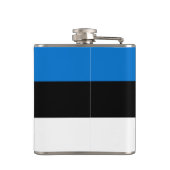 Patriottische fles met vlag van Estland Heupfles (Achterkant)