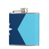 Patriottische fles met vlag van Minnesota, VS Heupfles (Voorkant)